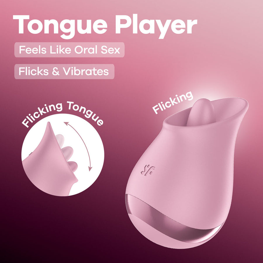 Satisfyer Tongue Player - Pink USB Rechargeable Flicking Stimulator