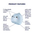 Satisfyer Mochi - Frost Blue - Frost Blue USB Rechargeable Air Pulse Stimulator