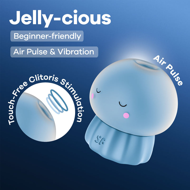 Satisfyer Jelly-cious - Blue USB Rechargeable Air Pulse Stimulator