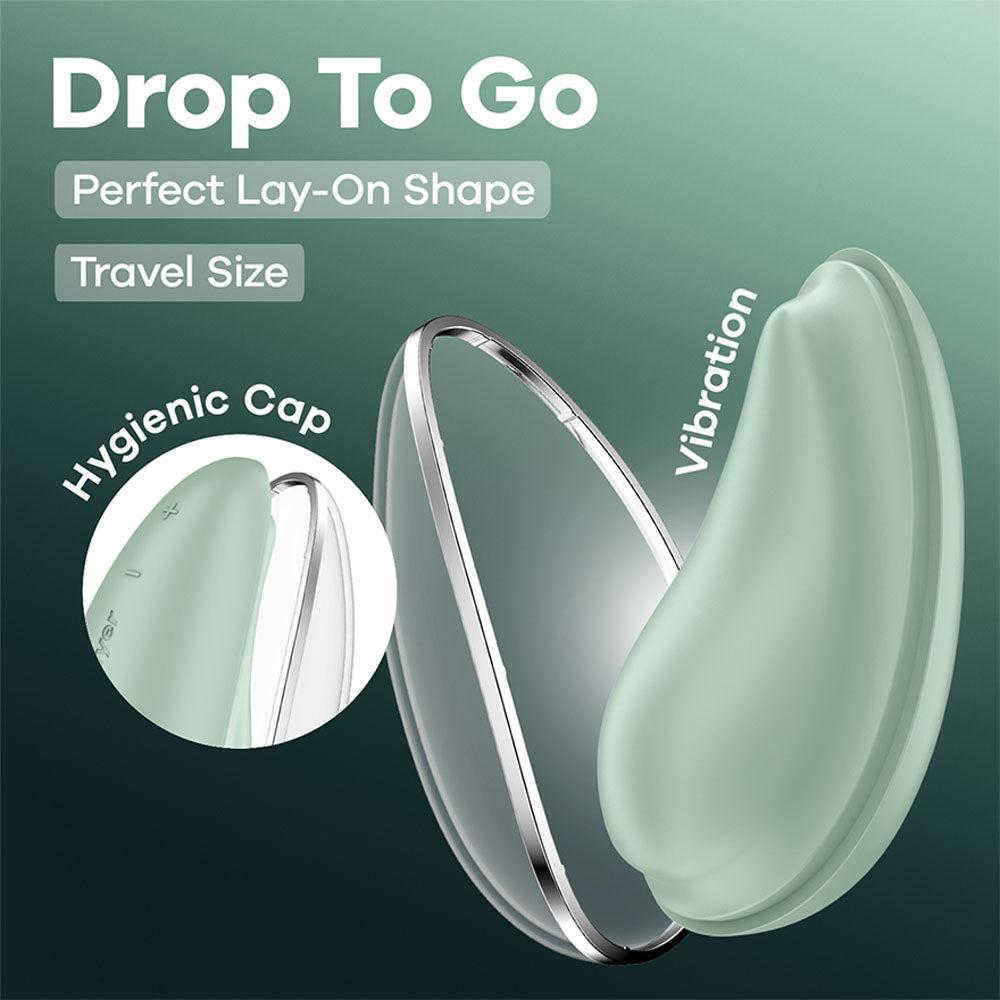 Satisfyer Drop To Go Clitoral Stimulator USB Rechargeable Design - Mint