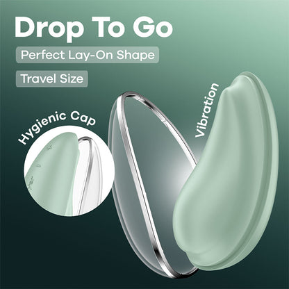Satisfyer Drop To Go Clitoral Stimulator USB Rechargeable Design - Mint