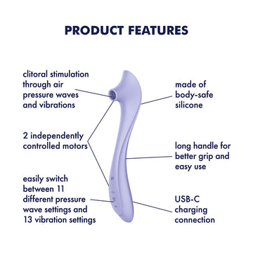 Satisfyer Easy Lover - Purple USB-C Rechargeable Air Pulse Clitoral Stimulator