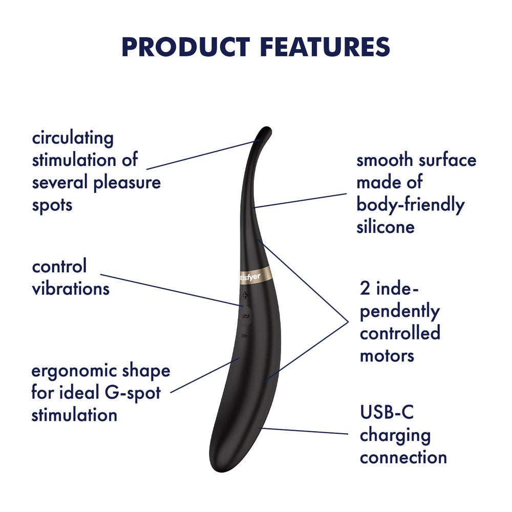 Satisfyer Tip Tease Vibrator Vibrator with Twirling Tip