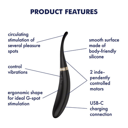 Satisfyer Tip Tease Vibrator Vibrator with Twirling Tip