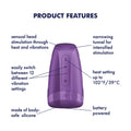 Satisfyer Men Heat Vibration - Battery Series - Purple Heating and Vibrating Masturbator