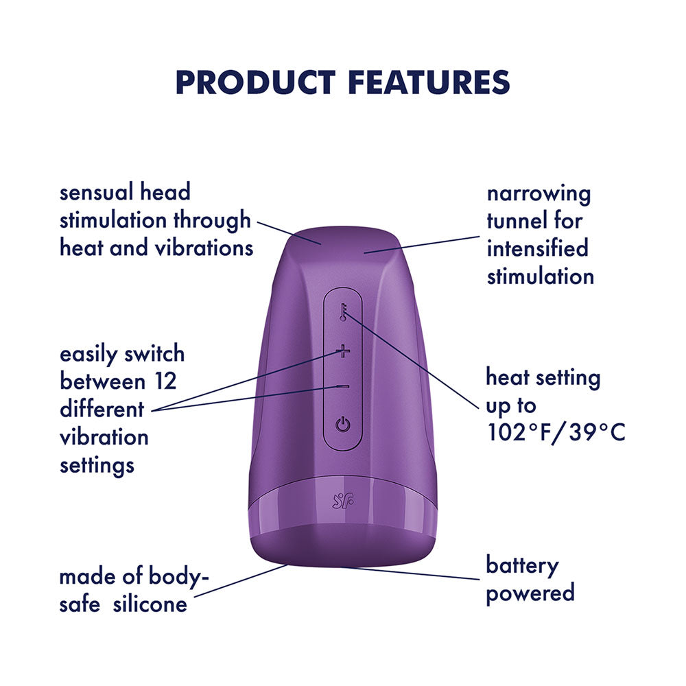 Satisfyer Men Heat Vibration - Purple Heating and Vibrating