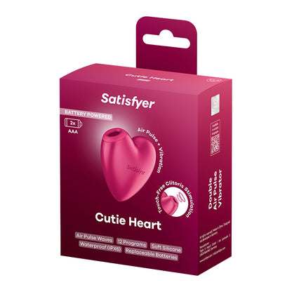 Satisfyer Cutie Heart - Battery Operated - Pink Air Pulsation