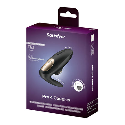 Satisfyer Pro 4 Couples - Black U-Shaped Couples Vibe
