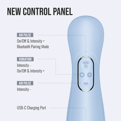 Satisfyer Pro 2 Generation 4 - Serene Blue - Blue Touch-Free USB-C Rechargeable Clitoral Stimulator with App Control