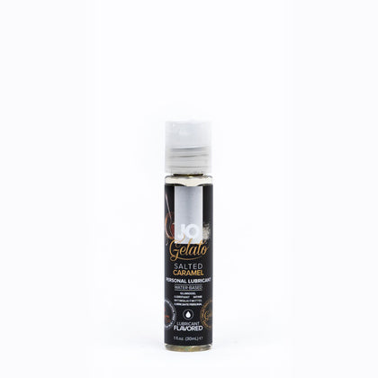 JO Gelato Salted Caramel Lube - 30 mL - Salted Caramel Flavoured Water Based Lubricant - 30 ml Bottle