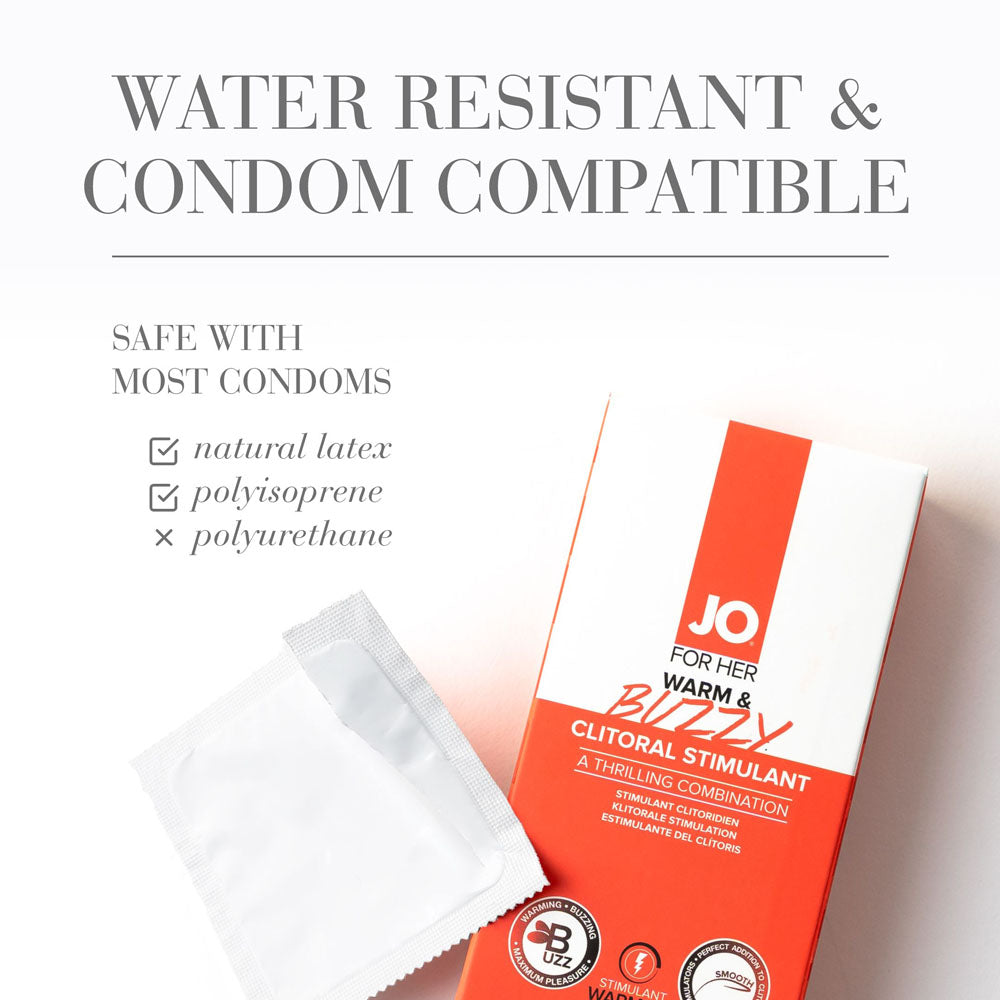 JO Warm & Buzzy Clitoral Stimulant - 10 ml - Warming Clitoral