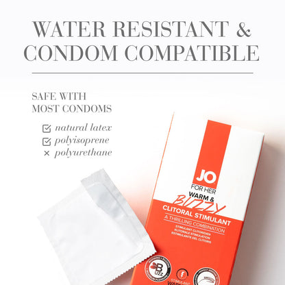 JO Warm & Buzzy Clitoral Stimulant - 10 ml - Warming Clitoral
