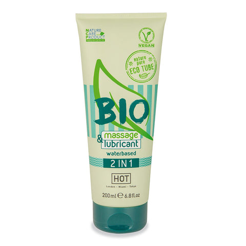 HOT BIO Massage & Lubricant 2In1 - Water Based Lubricant - 200 ml - Image 1