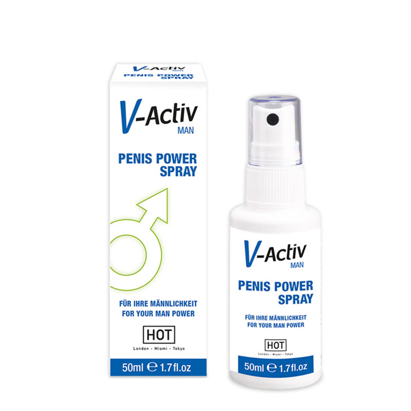 HOT V-Activ Penis Power Spray - Enhancer Spray for Men - 50 ml Bottle - Image 1
