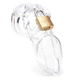 CB-6000 Chastity Cock Cage Kit - Clear - Clear 3.25 Inch Cock Cage Kit - Image 2