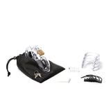 CB-6000 Chastity Cock Cage Kit - Clear - Clear 3.25 Inch Cock Cage Kit - Image 6