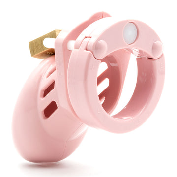 CB-6000S Chastity Cock Cage Kit - Pink - Pink 2.5 Inch Cock Cage Kit