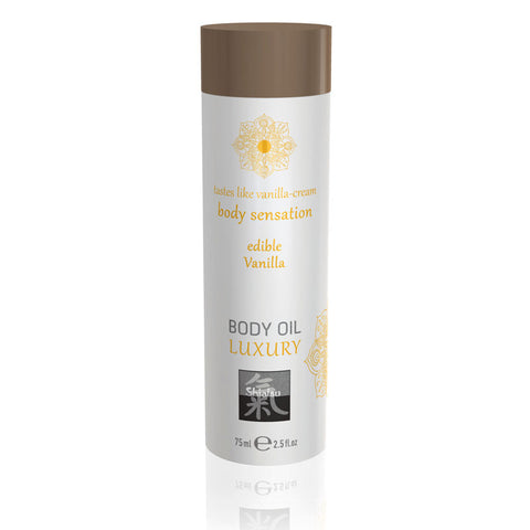 SHIATSU Edible Body Oil - Luxury - Vanilla Flavoured - 75 ml - Image 1