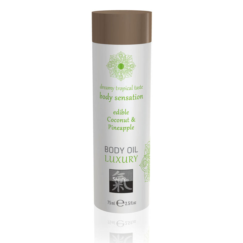SHIATSU Edible Body Oil - Luxury - Coconut & Pineapple Flavoured - 75 ml - Image 1