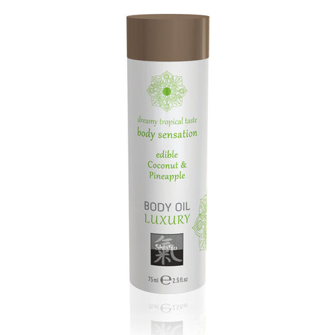 SHIATSU Edible Body Oil - Luxury - Coconut & Pineapple Flavoured - 75 ml - Image 1