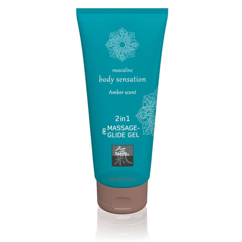 SHIATSU 2in1 Massage & Glide Gel - Amber Scented - 200 ml - Image 1
