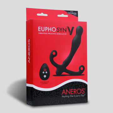 Aneros Eupho Syn V - Black USB Rechargeable Vibrating Prostate Massager with Remote