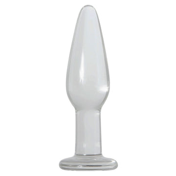 Adam & Eve Glass Anal Training Trio - Clear Glass Butt Plugs - Set of 3 Sizes