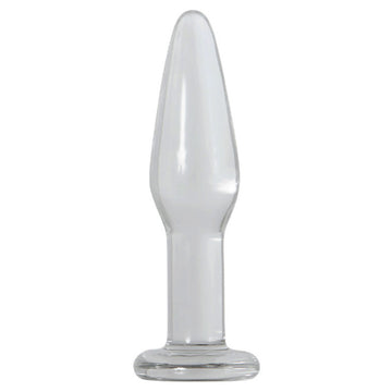 Adam & Eve Glass Anal Training Trio - Clear Glass Butt Plugs - Set of 3 Sizes