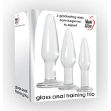 Adam & Eve Glass Anal Training Trio - Clear Glass Butt Plugs - Set of 3 Sizes - Image 137