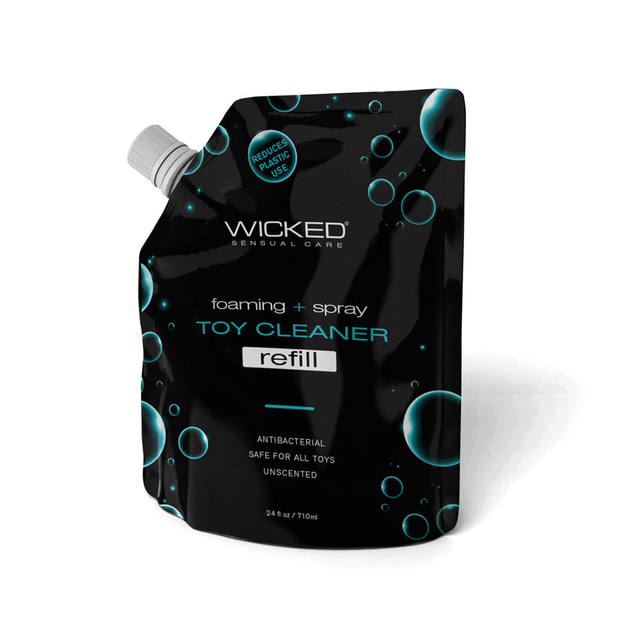 Wicked Foaming & Spray Toy Cleaner Refill - Unscented Antibacterial Toy Cleaner - 710 ml (24 oz) Pouch