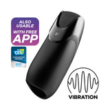 Satisfyer Men Vibration+ - Black USB Rechargeable Masturbator with App Control - Image 1
