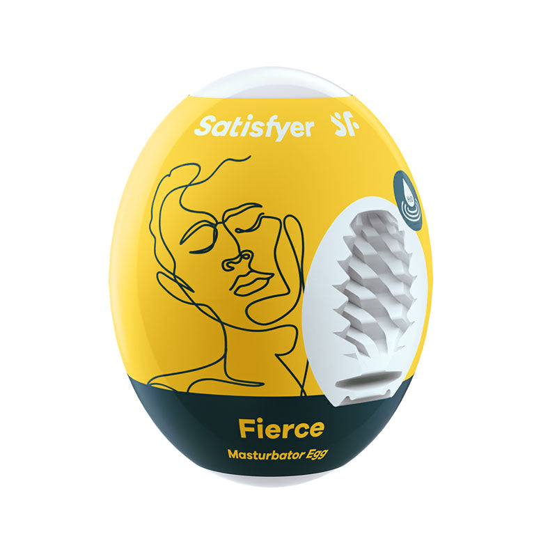 Satisfyer Masturbator Egg - Fierce - White Stroker Sleeve - Image 1