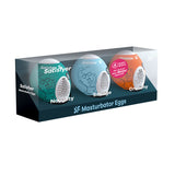 Satisfyer Masturbator Eggs - Mixed 3 Pack #2 - Set of 3 Stroker Sleeves - Image 1