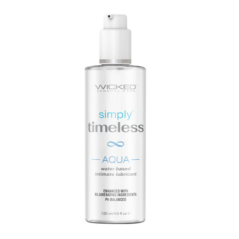 Wicked Simply Timeless Aqua - Water Based Lubricant - 120 ml (4 oz) Bottle - Image 1
