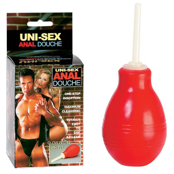 Seven Creations Anal Douche - Red with Glow In Dark Tip - Image 1