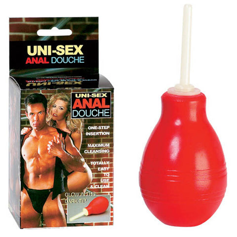 Seven Creations Anal Douche - Red with Glow In Dark Tip - Image 1