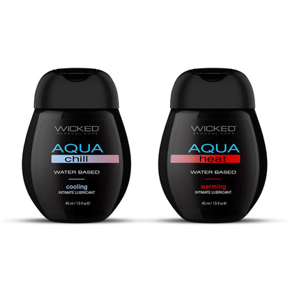 Wicked Sensation Kit - Warming & Cooling Water Based Lubricants - 2 Pack of 45 ml Bottles