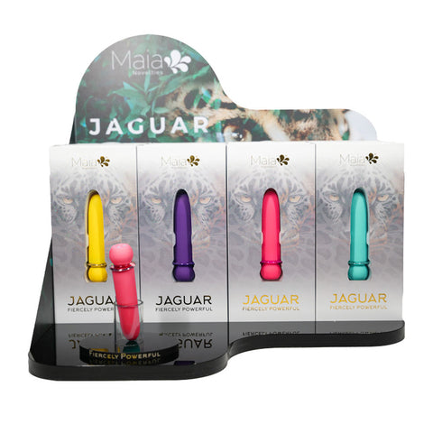Maia JAGUAR Display - Coloured Rechargeable Bullets - Display of 4 Colours x 3 each with Tester - Image 1