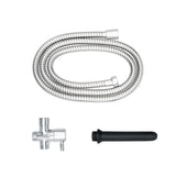 AquaClean 3 Piece Shower Douche Set with Shower Hose, Silicone Nozzle & Switch Valve - Shower Douche System with Free Travel Douche Included - Image 5