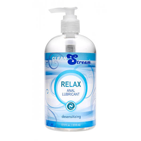 CleanStream Relax Anal Lubricant - Desensitising Lubricant - 518 ml (17.5 oz) Pump Bottle - Image 1