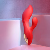 Adam & Eve EVE'S BIG AND CURVY G - Red 19.8 cm USB Rechargeable Rabbit Vibrator - Image 2