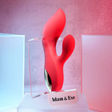 Adam & Eve EVE'S BIG AND CURVY G - Red 19.8 cm USB Rechargeable Rabbit Vibrator - Image 4