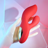 Adam & Eve EVE'S BIG AND CURVY G - Red 19.8 cm USB Rechargeable Rabbit Vibrator - Image 5