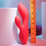 Adam & Eve EVE'S BIG AND CURVY G - Red 19.8 cm USB Rechargeable Rabbit Vibrator - Image 6