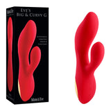 Adam & Eve EVE'S BIG AND CURVY G - Red 19.8 cm USB Rechargeable Rabbit Vibrator - Image 1