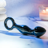 Adam & Eve ADAMS GLASS PROSTATE MASSAGER - Black Glass 16.6 cm Prostate Massager - Image 2
