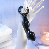 Adam & Eve ADAMS GLASS PROSTATE MASSAGER - Black Glass 16.6 cm Prostate Massager - Image 4