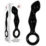 Adam & Eve ADAMS GLASS PROSTATE MASSAGER - Black Glass 16.6 cm Prostate Massager - Image 1