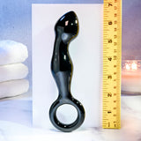 Adam & Eve ADAMS GLASS PROSTATE MASSAGER - Black Glass 16.6 cm Prostate Massager - Image 6