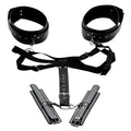 Master Series Acquire Thigh Harness & Wrist Cuffs - Black Restraints